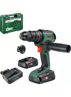 Bosch Akülü Darbeli Matkap Advanced Impact Control 18V-80 Quick Snap+Al18V-44 (Çift Akü, 2x2,5 Ah) - 06039E2102 - 1