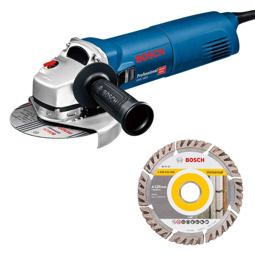 Bosch GWS 1400 + diamond disc - 0615990N1V - 1