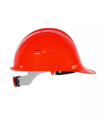 Essafe Kafa Koruyucu Vidalı Baret Hava Delikli Kulaklık Takılabilir (Ce En 397) Kırmızı - 1