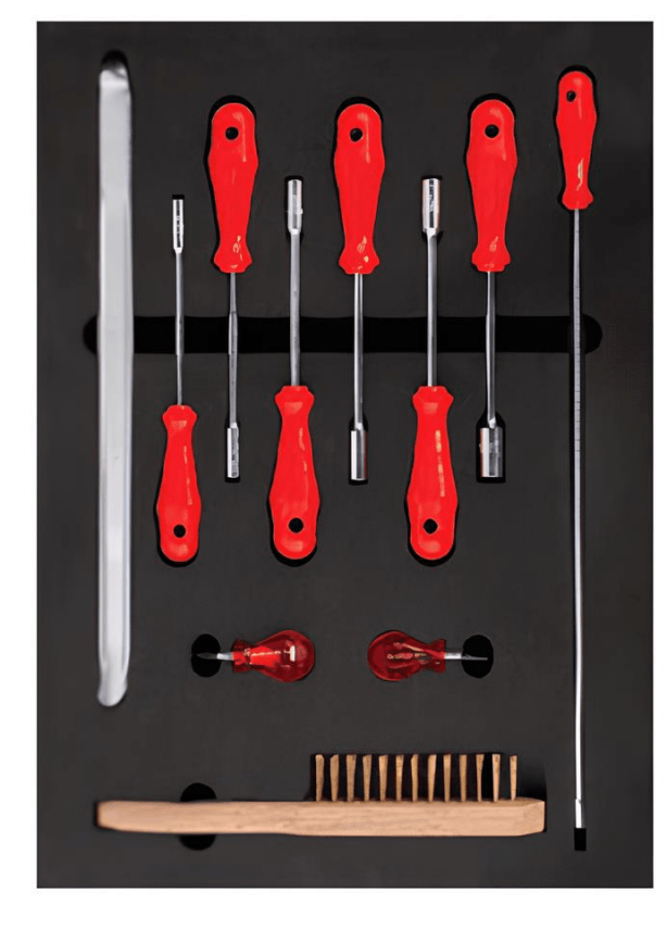 İzeltaş Elıte Seri Takım Dolabı 7 Çekmece Kırmızı Siyah 139 Parça - 5