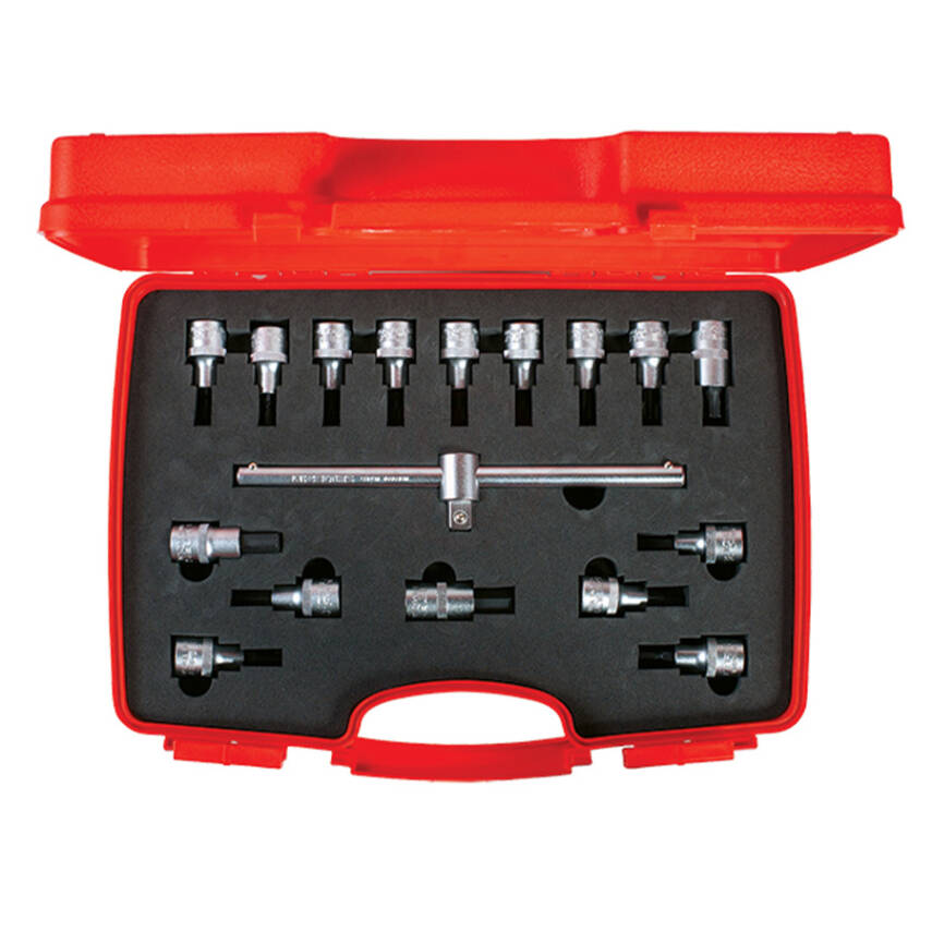 İzeltaş Lokmalı Allen Uç ve Star Torx Uç Takımı 1/2 İnç 17 Parça - 1