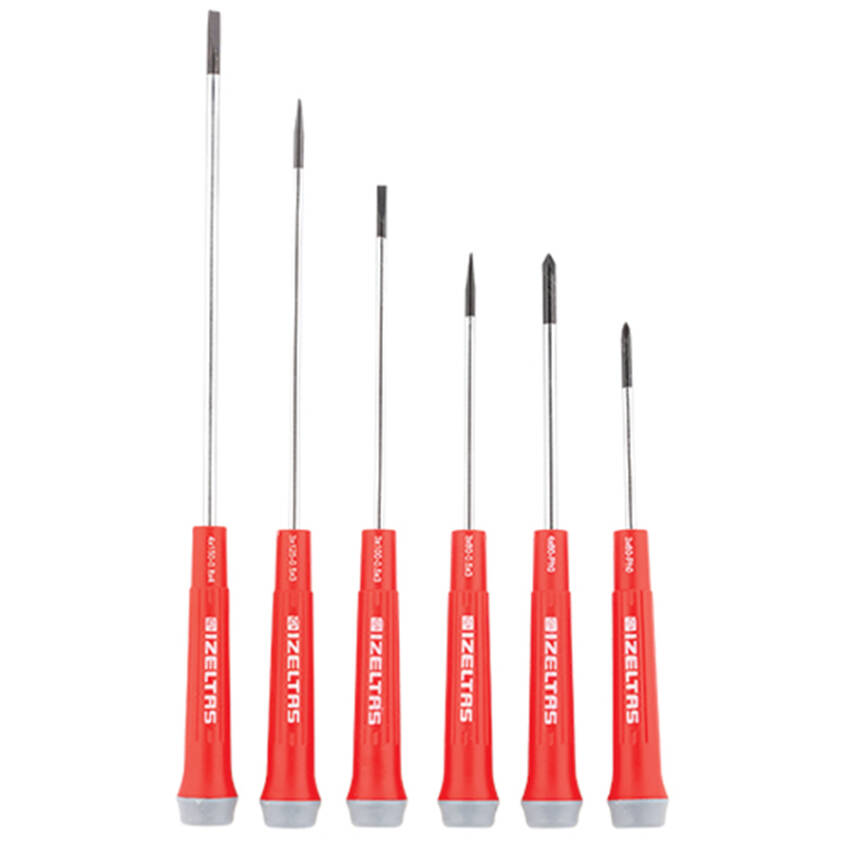 İzeltaş Tornavida Seti Elektronikçi Tip Klemens 6 Parça - 1