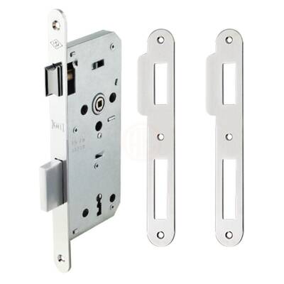 Kale Ekstra Gömme Kapı Kilidi Tek Anahtarlı Rozet Delikli Oval Nikel 45 mm (23 mm Aynalı) - 