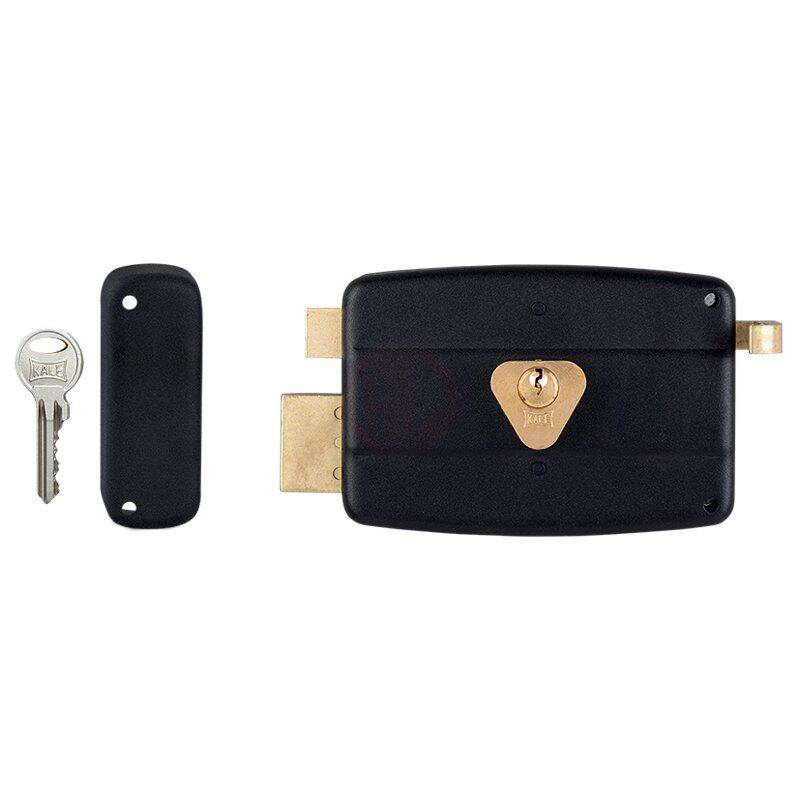 Kale Silindirli Trajlı Demir Kapı Kilidi Siyah 14 cm (52 mm Silindirli) - 1