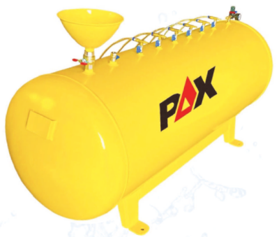 SIVI - KÖPÜK PÜSKÜRTME TANKI / YATAY - 2 Çıkışlı- 200 LT. - PAX